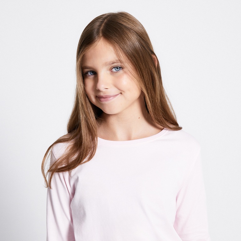 Basic long sleeve top "Fredrika star" Soft Pink